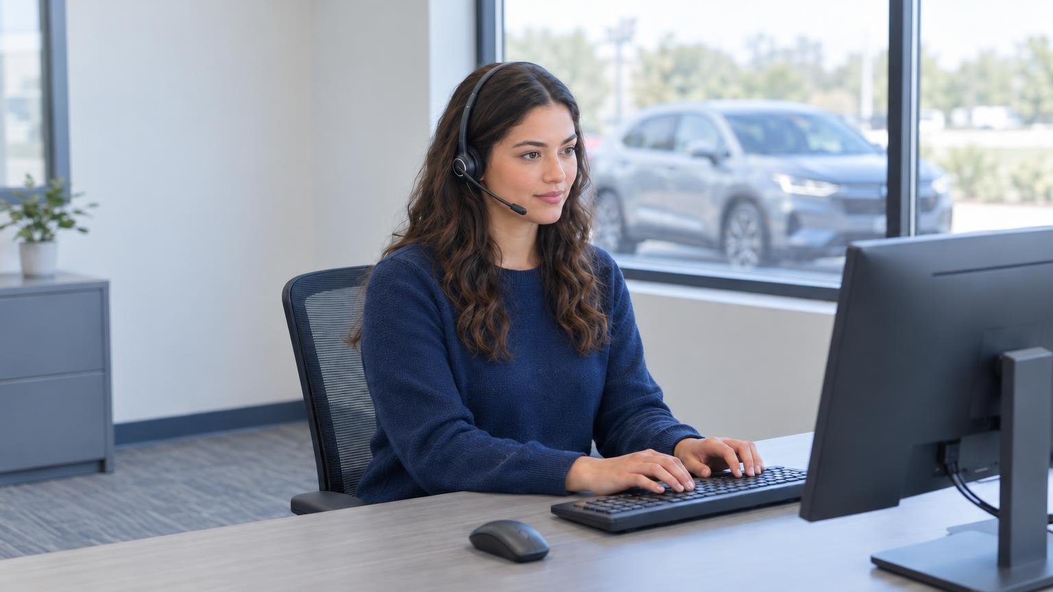 What should the first reply to an internet lead include?